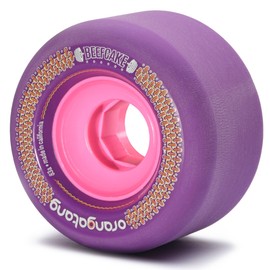 Orangatang Beefcake 73 mm 83a Freeride Longboard Skateboard Wheels (Purple, Set of 4)