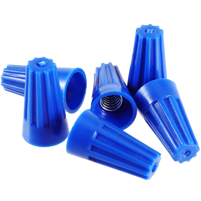 SEUNMUK 2000 Pcs Blue Wire Connector Nuts, Wire Cap Screw