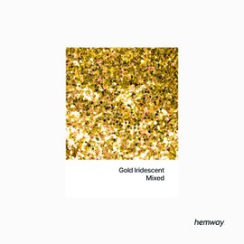 Hemway Resin Glitter Gold and Iridescent Mix 100g Mixed Chunky