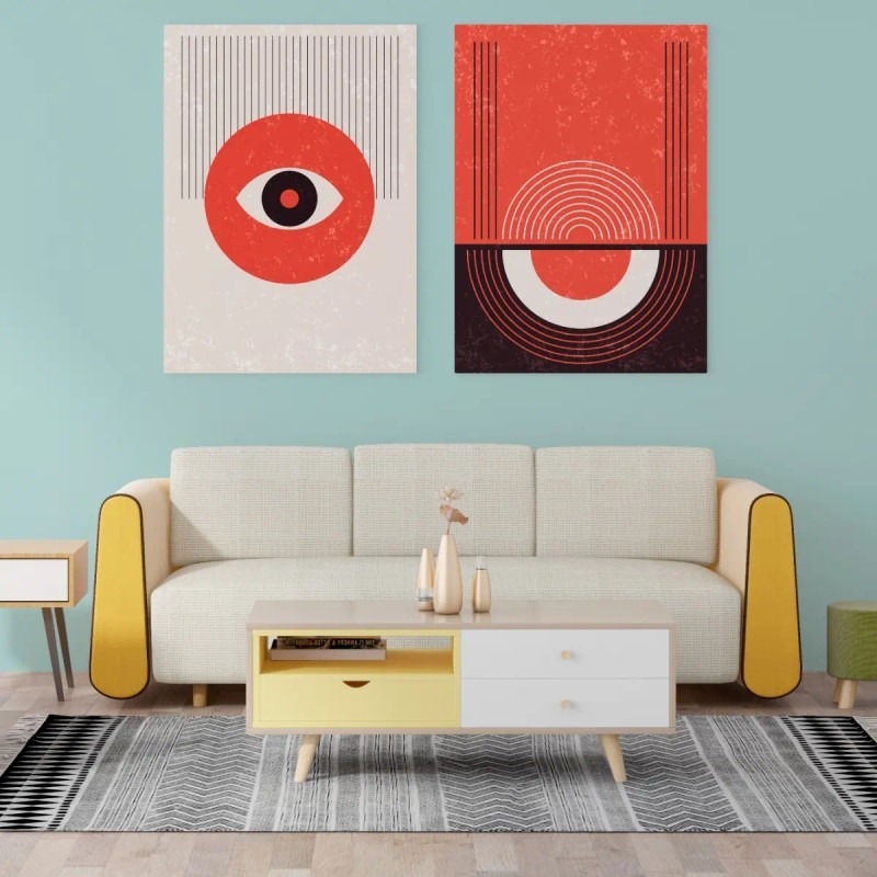 Juego De Cuadros Canvas Minimalistas De 65x43 Cm 2pz