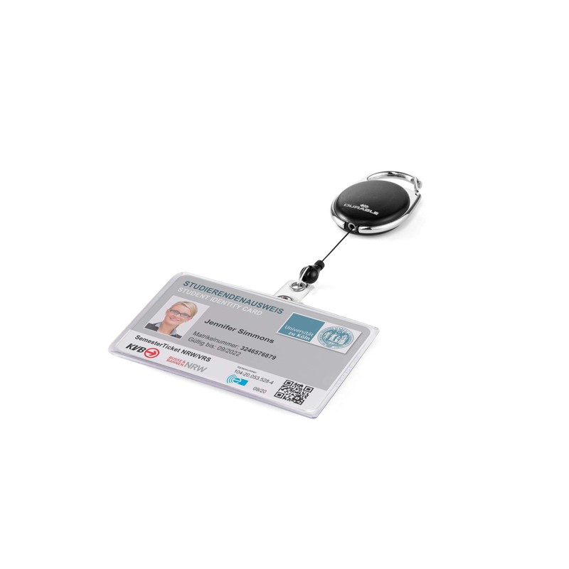 Durable Card Holder with Badge Reel Style 54 x 87mm