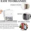 Qidexin 8pcs Book Ends, Acrylic Bookends, Non-Skid Book End, Clear