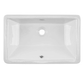 CAHABA CA425T18-W 18-1-2 x 11 White Glazed Porcelain Bathroom Sink