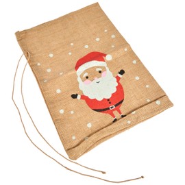 folia J 300 - Jutesack, Nikolaussack, ca. 35 x 50 cm natur, mit aufgedrucktem Bild - ideal zum Befüllen und Verschenken