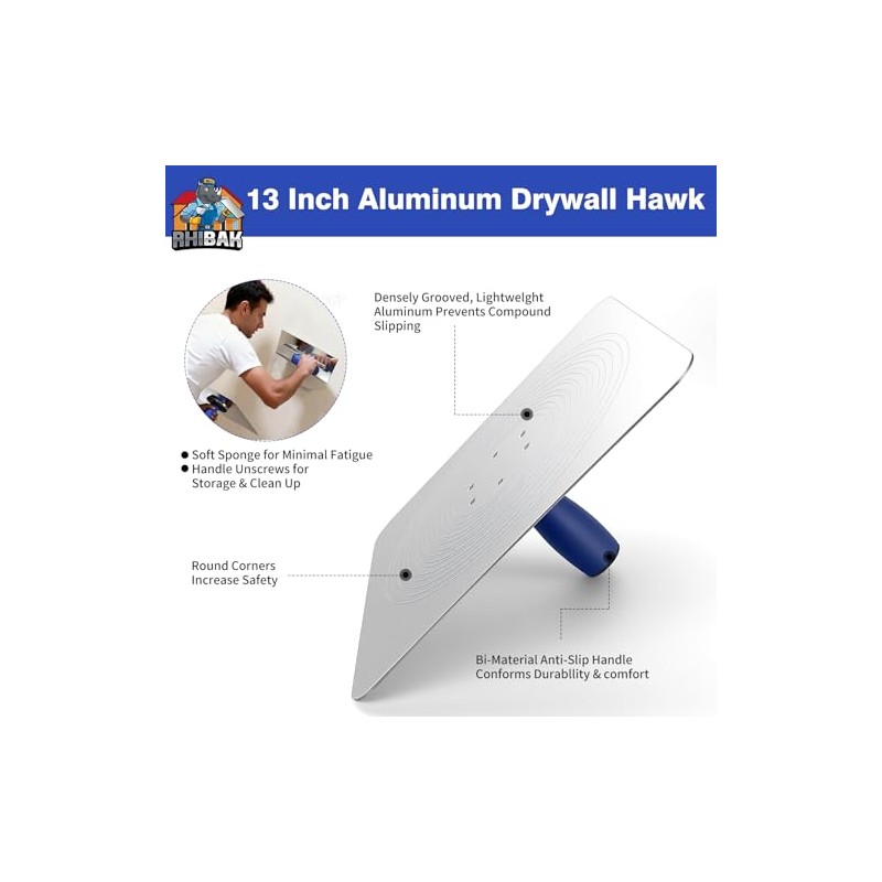 Drywall Hand Tools Kit, Drywall Knife Set with Putty Knives,