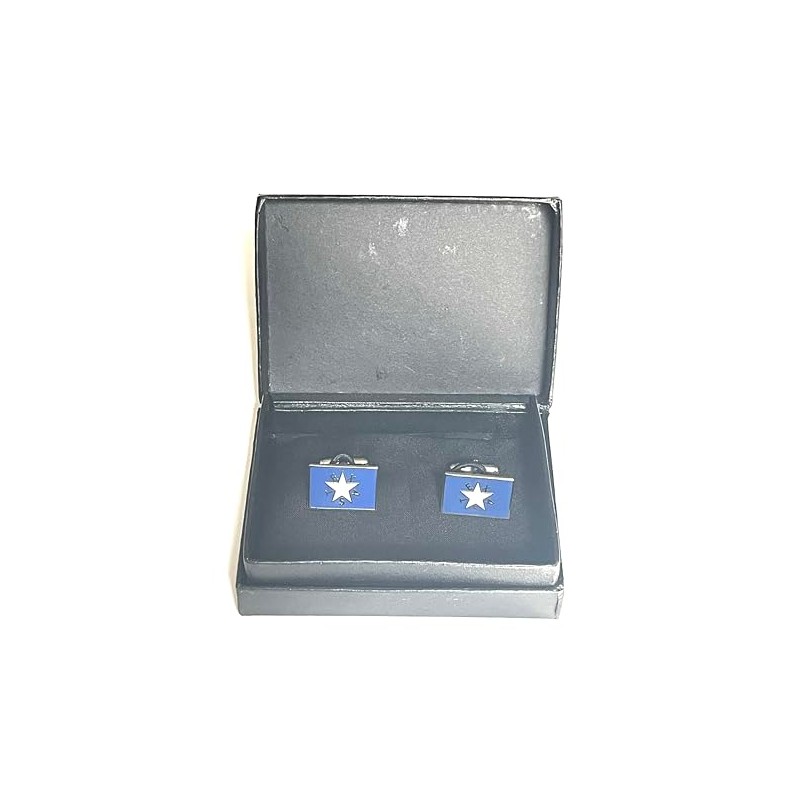 Blue Texas First Flag Cufflinks - Historical Collectible Classic Texas