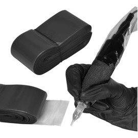 Genérico 100 Piezas Cubre Clip Cord Bolsas Protectoras para Cable Tattoo Sleeves Mangas Para Máquina de Tatuajes Cubierta Accesorio Tatuaje (Negro)