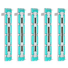 5 Pcs Slide Potentiometer B10K Double Channel Straight Slide Mixer Fader for Multiple Purposes B10K