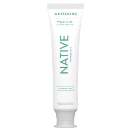Native Whitening Wild Mint & Peppermint Oil Fluoride Free Toothpaste, 4.1 oz