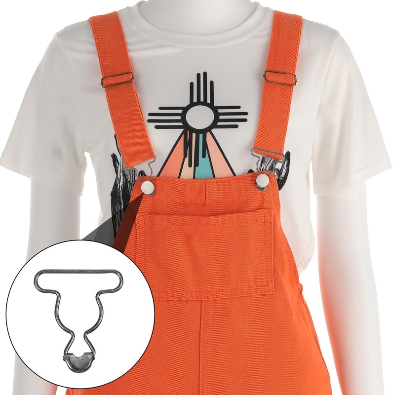 Lusofie 12Pcs Suspender Buckles Dungaree Overall Buckles Metal Overall Clasp