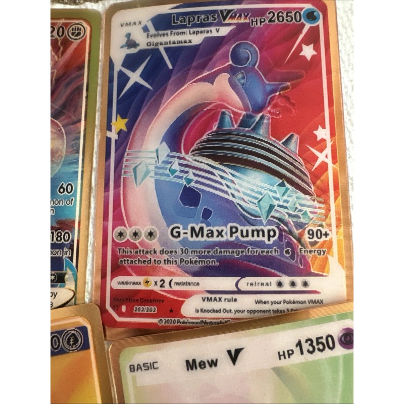 Pokémon 3D Gold Fan Art 4 cards LotNM
