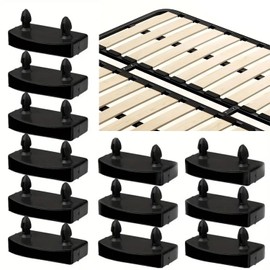 YEDJFFIYO 12 PCS Plastic Bed Slat Caps, Side and Center Bed Slats Holders Replacement for Single, Double and King Size Beds