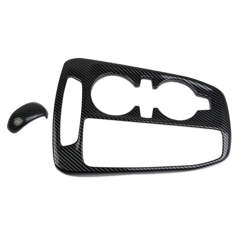 Korlot Carbon Fiber Center Console Gear Shift Head Cupholder Panel