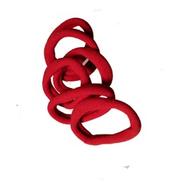 6 Pack Red Hair Bobbles Elastics Jersey Fabric No Metal Snag Free for Women Girls by Glitz4Girlz