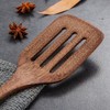 LorisArm Cherry Wood Spatula Turner Set, 12-Inch Wooden Spatula Slotted