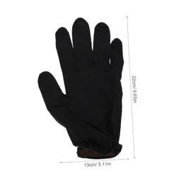 Hohopeti 100pcs Reusable Butyronitrile Gloves Acid Alkali Resistant Heavy Duty Kitchen Cleaning Gloves for Cooking and Dishwashing Food-grade Rubber Elegant Black Design