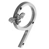 Pewter Brass bee House Number with Bee design | 5