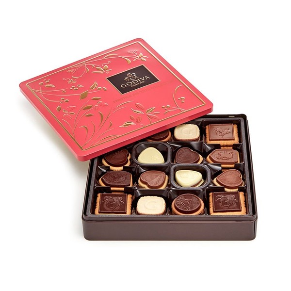 Godiva Chocolatier Assorted Chocolate Biscuit Gift Bag, 46-Pieces