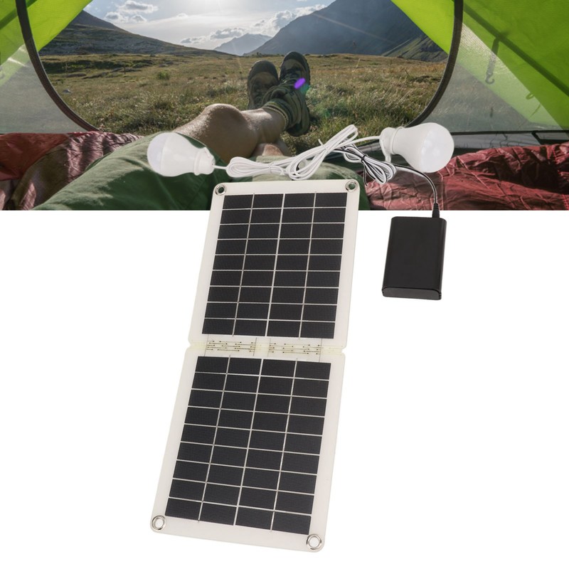 Solar Light Bulbs 60W Solar Powered Portable Camping Light with