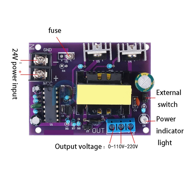 DC to AC Boost Module Voltage Step Inverter Board 24V