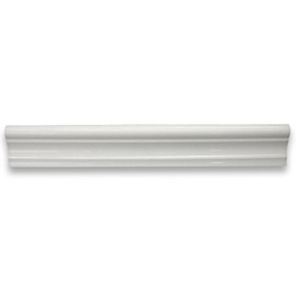 Stone Center Online Thassos White Marble 2x12 Chair Rail Trim Molding Polished for Kitchen Backsplash Bathroom Flooring Shower Surround Dining Room Entryway Corrido Spa (1 Piece)