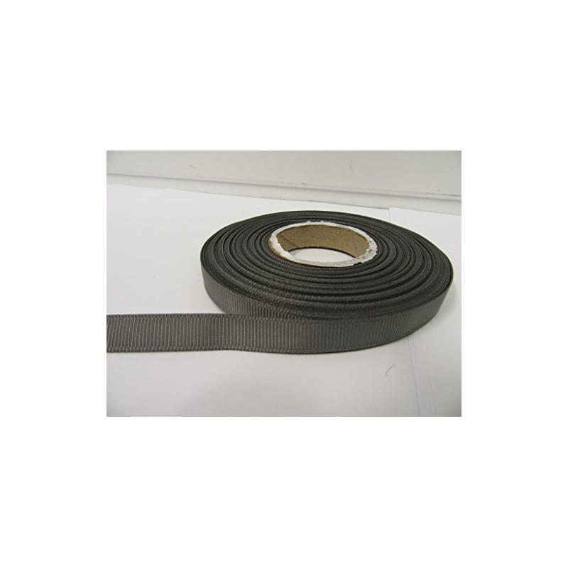 2 metres of 10mm Grosgrain Ribbed Ribbon Gunmetal Grey Dark