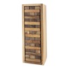 NOVICA Brown Hand Made Rain Tree Wood Stacking Tower Game