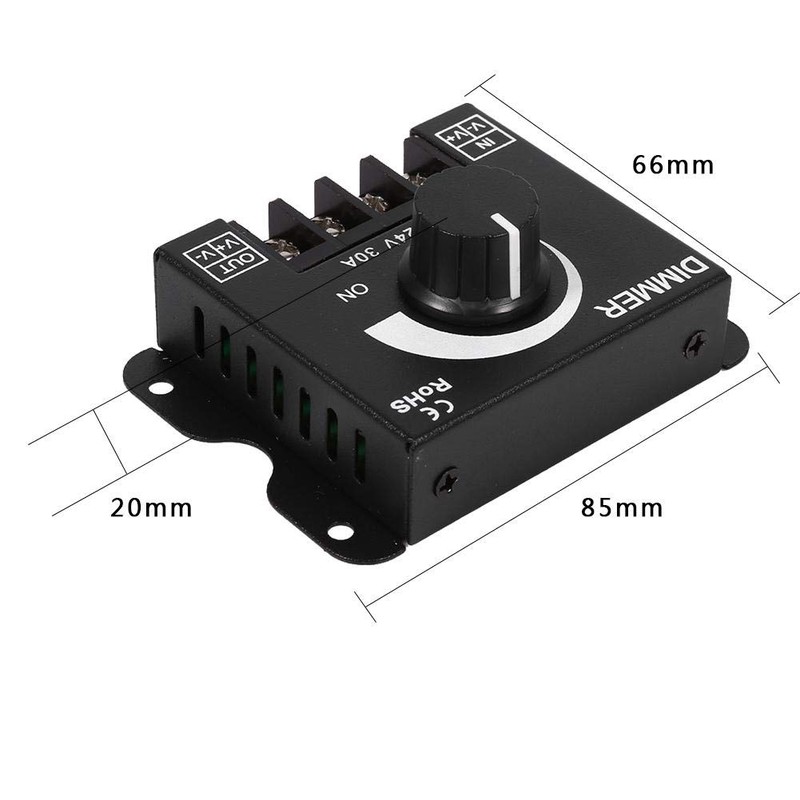Strip Led Dimmer,12V-24V 30A Led Switch Dimmer Controller Manual for