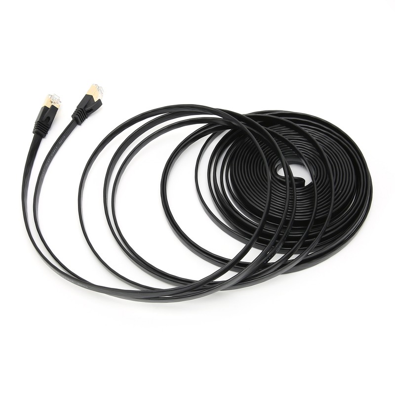 Network Cable 10 Gigabit Double Shielded CAT7 8‑Core Twisted Pair