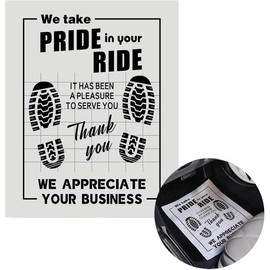 100Pcs Paper Floor Mats for Cars, Disposable White Automotive Floor Mats Kraft Paper, Waterproof Car Foot Pads Protective Papers, Thank You Mats for Car Detailing, Auto Dealership (20" x 16") - Color: white 100pcs