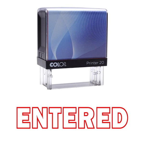 Entered Self Inking Rubber Stamp Custom Colop Office Stationary P20
