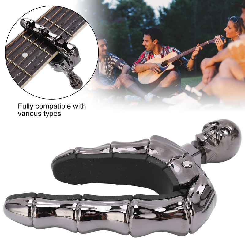 Guitar Capo Ballad Zinc Alloy Silicone Diacritics Skull Musical Instrument