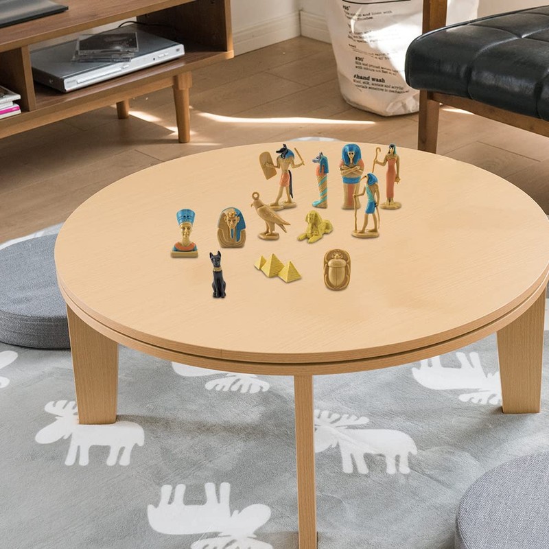 12 Ancient Egypt PVC Miniature Statues, Ornaments with Nebastre, King