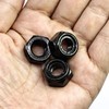 MINHER M10-1.5 Nylon Insert Locknuts,304 Stainless Steel Black Oxide, Lock