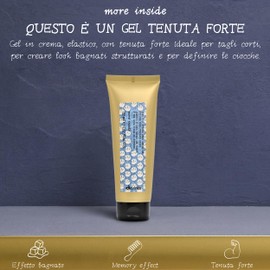 Davines MORE INSIDE Questo è un Gel Tenuta Forte - Gel in crema per look lucidi ed estremi - Ideale per tagli corti - 125 ml