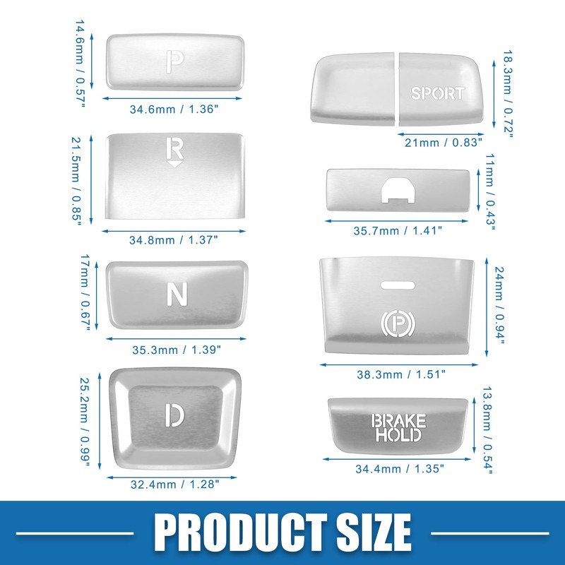A ABSOPRO Gear Shift Switch Panel Electronic Handbrake Button Cover