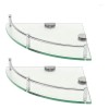 2 Estantes Triangulares De Cristal Repisas Esquineras De Vid