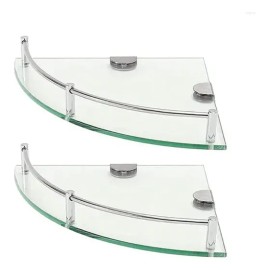 2 Estantes Triangulares De Cristal Repisas Esquineras De Vid
