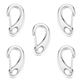 STEEL HAWK Carabiners 5 Packs of 2”, Stainless Steel Clips Marine Grade for Ropes, Keychain, Dog Leash, and Hiking