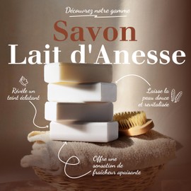 La Maison du Savon de Marseille - Organic Donkey Milk Soap Bar - Lavender Scent - Moisturising Hand & Body Soap - 98% Natural Ingredients - Made in Provence - 115g