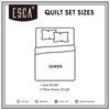 ESCA 3-Piece Bruis Plaid Blue Bedspread Set Queen Size Checker