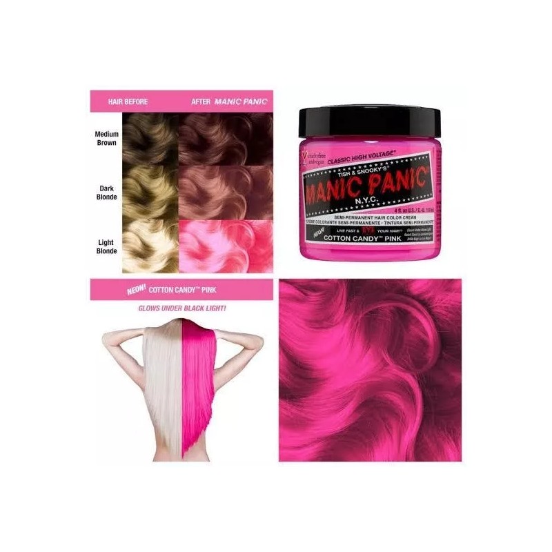 M&P Tinte En Crema Semipermanente Manic Panic Cotton Candy Pink