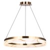 ELYNN 24 in. Round Gold Glam LED Pendant Chandelier with