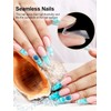 EBANKU 120 Pieces Clear Dual Nail System Mould Acrylic Stiletto