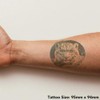 'Snow Leopard Portrait' Temporary Tattoo - Water Resistant, Skin-Safe, Non-Toxic