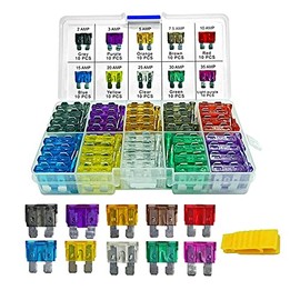 100pcs Blade Fuses - MuHize Car Truck Standard Fuse(2A 3A 5A 7.5A 10A 15A 20A 25A 30A 35A) Assorted Fuse Kit, Replacement Car RV SUV Truck Camper Fuses