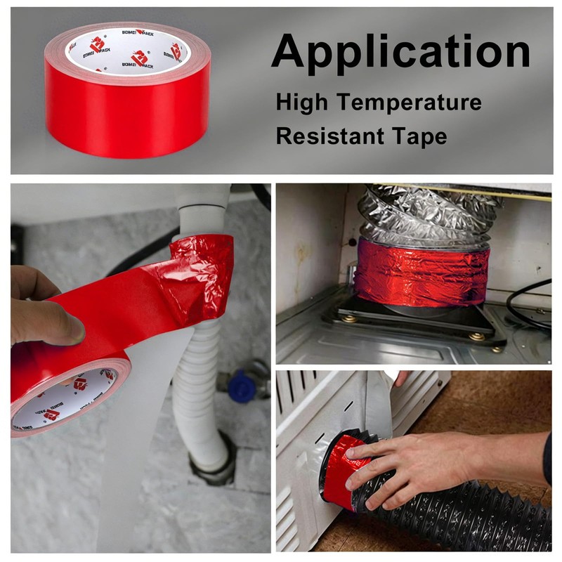BOMEI PACK Aluminum Foil Tape,Heavy Duty Metal Foil Duct Tape