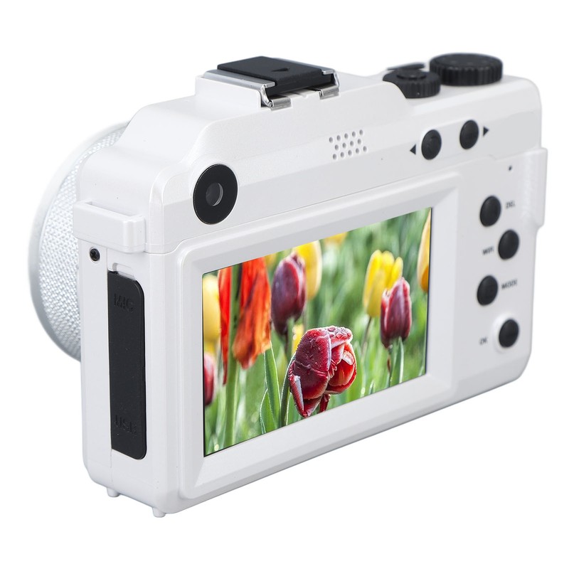 4K Digital Camera Front Rear Dual Lens 48 Megapixels 18X