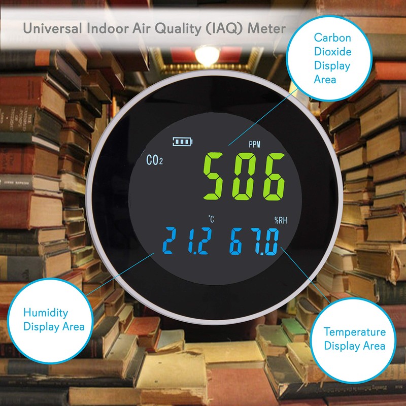 Pyle Smart Indoor Air Quality Monitor - Digital Hygrometer Thermometer