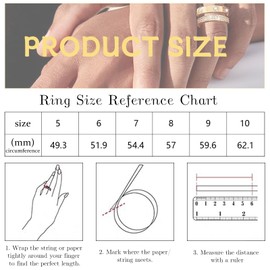 Guyode Set of 3 Rings Set, Gold Ring, Stackable Rings, Gold, Waterproof, 14K Gold-Plated, Gold Ring, Women's Personality, Engagement Ring, Women's Gold for Valentine's Day, Mother's Day, Anniversary,